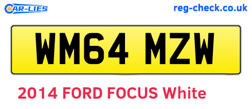 WM64MZW are the vehicle registration plates.