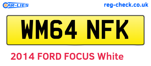 WM64NFK are the vehicle registration plates.