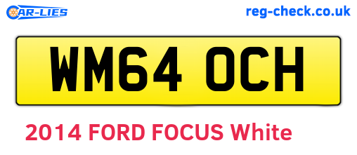 WM64OCH are the vehicle registration plates.