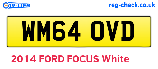WM64OVD are the vehicle registration plates.