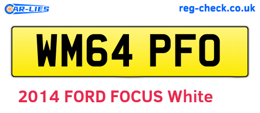 WM64PFO are the vehicle registration plates.