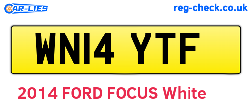 WN14YTF are the vehicle registration plates.