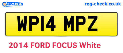 WP14MPZ are the vehicle registration plates.