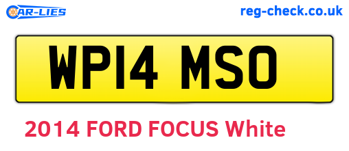 WP14MSO are the vehicle registration plates.