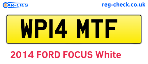 WP14MTF are the vehicle registration plates.