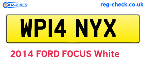 WP14NYX are the vehicle registration plates.