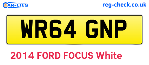 WR64GNP are the vehicle registration plates.