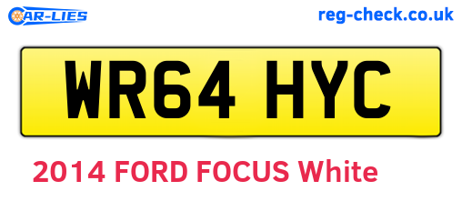 WR64HYC are the vehicle registration plates.