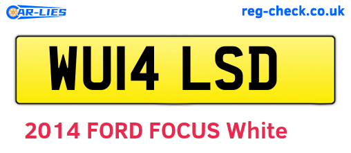WU14LSD are the vehicle registration plates.