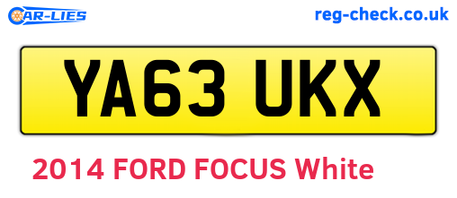 YA63UKX are the vehicle registration plates.