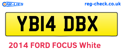 YB14DBX are the vehicle registration plates.