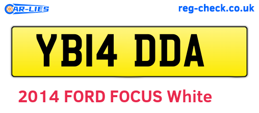 YB14DDA are the vehicle registration plates.