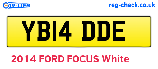 YB14DDE are the vehicle registration plates.