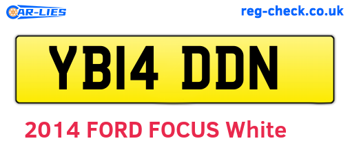 YB14DDN are the vehicle registration plates.
