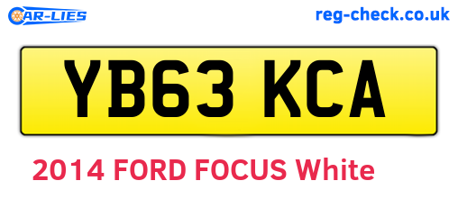 YB63KCA are the vehicle registration plates.