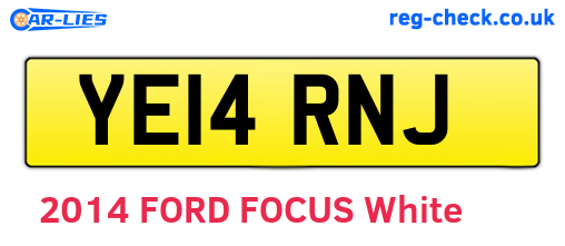 YE14RNJ are the vehicle registration plates.