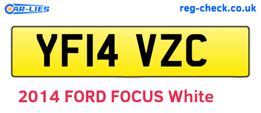 YF14VZC are the vehicle registration plates.