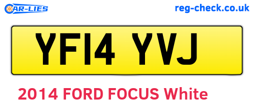 YF14YVJ are the vehicle registration plates.