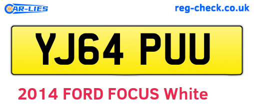 YJ64PUU are the vehicle registration plates.