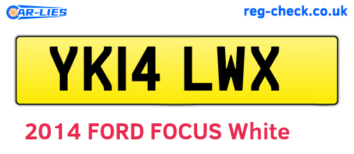 YK14LWX are the vehicle registration plates.