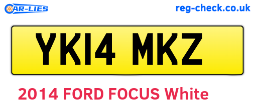 YK14MKZ are the vehicle registration plates.