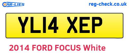 YL14XEP are the vehicle registration plates.