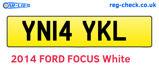 YN14YKL are the vehicle registration plates.