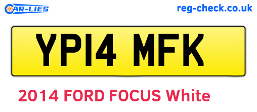 YP14MFK are the vehicle registration plates.