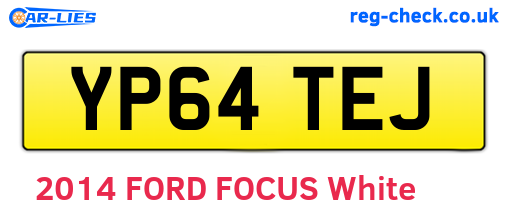 YP64TEJ are the vehicle registration plates.