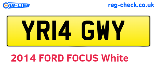 YR14GWY are the vehicle registration plates.