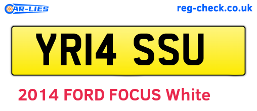 YR14SSU are the vehicle registration plates.