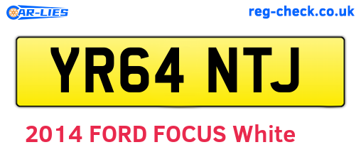 YR64NTJ are the vehicle registration plates.