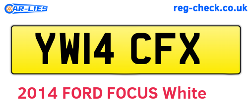 YW14CFX are the vehicle registration plates.