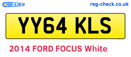 YY64KLS are the vehicle registration plates.