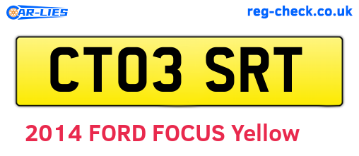 CT03SRT are the vehicle registration plates.