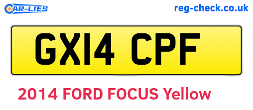 GX14CPF are the vehicle registration plates.
