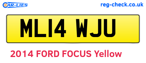 ML14WJU are the vehicle registration plates.