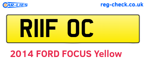 R11FOC are the vehicle registration plates.