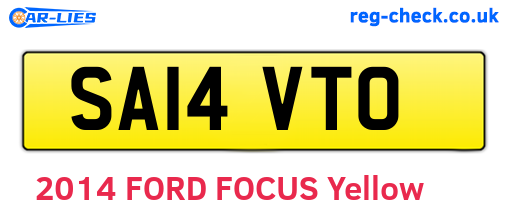 SA14VTO are the vehicle registration plates.
