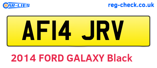 AF14JRV are the vehicle registration plates.