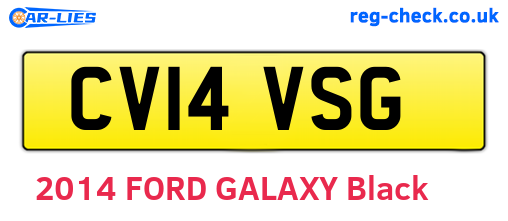 CV14VSG are the vehicle registration plates.