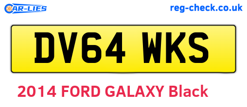 DV64WKS are the vehicle registration plates.