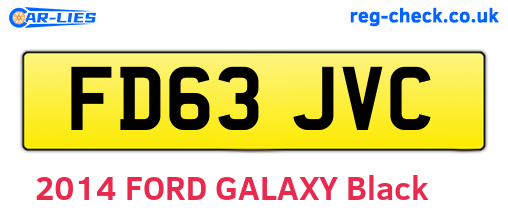 FD63JVC are the vehicle registration plates.