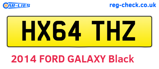 HX64THZ are the vehicle registration plates.