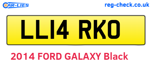 LL14RKO are the vehicle registration plates.