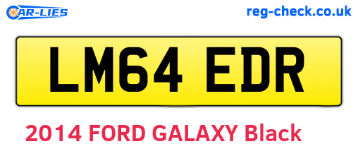 LM64EDR are the vehicle registration plates.