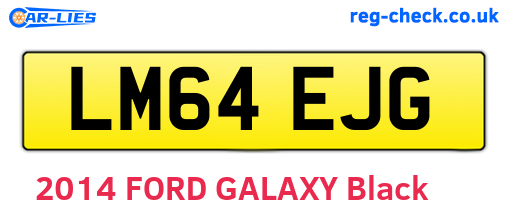 LM64EJG are the vehicle registration plates.