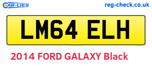 LM64ELH are the vehicle registration plates.