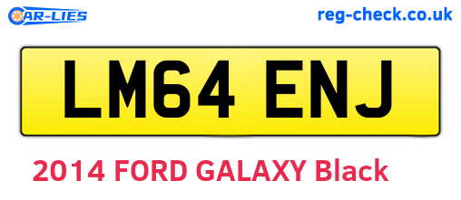 LM64ENJ are the vehicle registration plates.