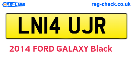 LN14UJR are the vehicle registration plates.